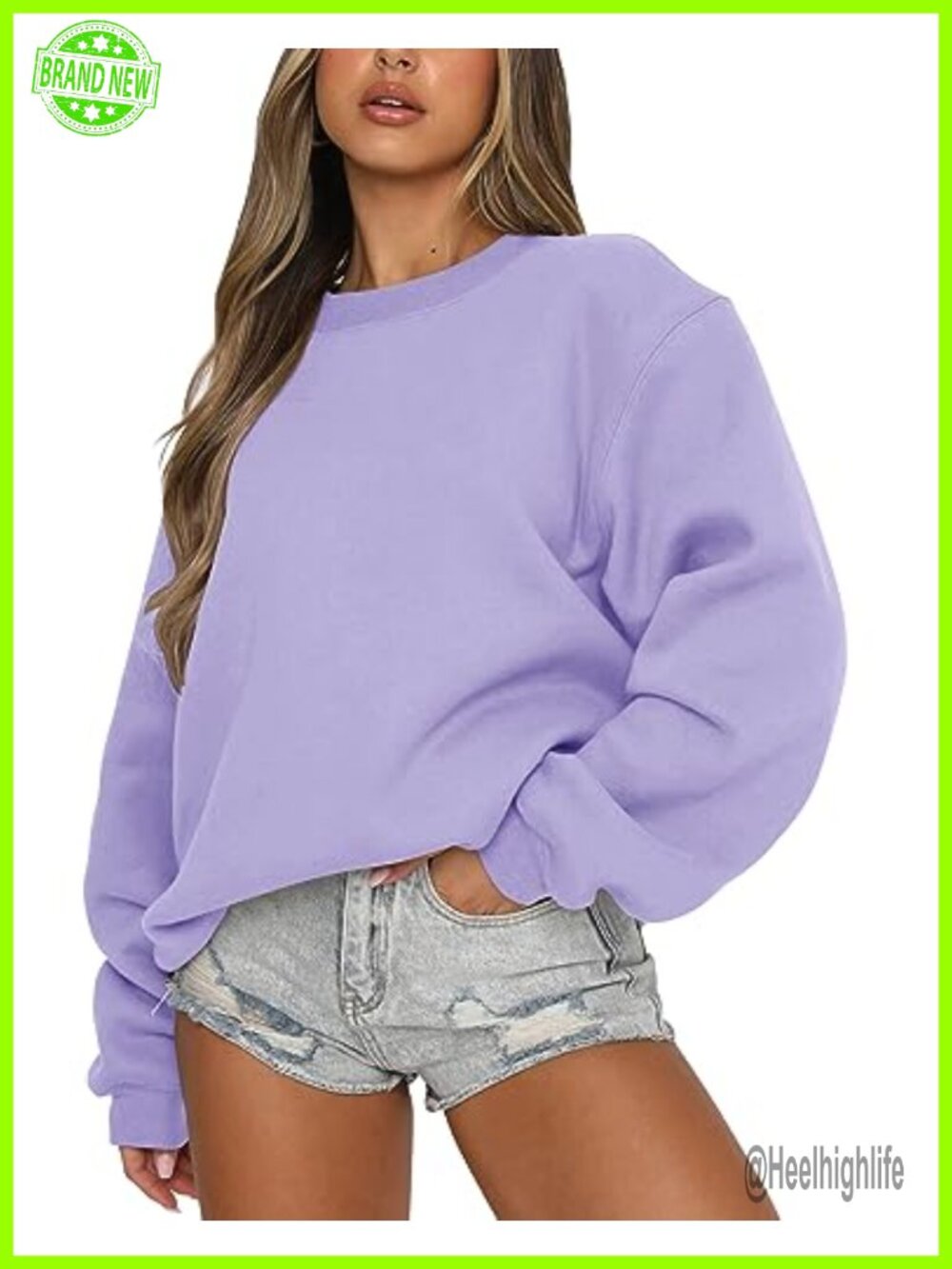 Women's Oversized Crewneck Sweatshirt Long Sleeve Pullover Casual Fall Top